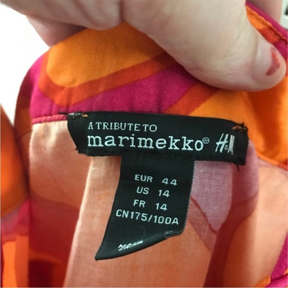 Marimekko Orange and Pink Dress - Picture 4 of 4